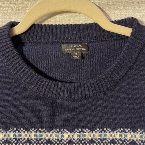 Navy Blue Patterned Women's Sweater - Picture 7 of 8